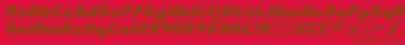 LvdcGold Font – Brown Fonts on Red Background
