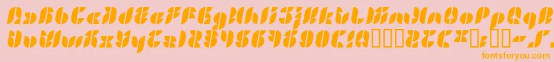 LvdcGold Font – Orange Fonts on Pink Background