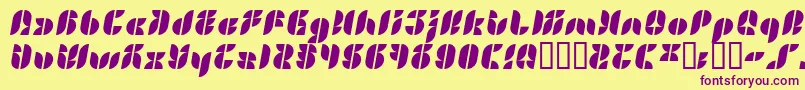 LvdcGold Font – Purple Fonts on Yellow Background