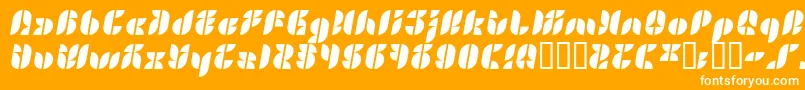 LvdcGold Font – White Fonts on Orange Background