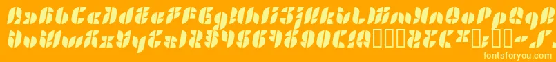 LvdcGold Font – Yellow Fonts on Orange Background