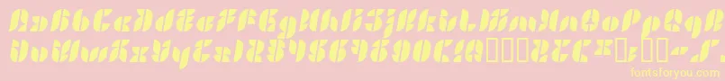 LvdcGold Font – Yellow Fonts on Pink Background