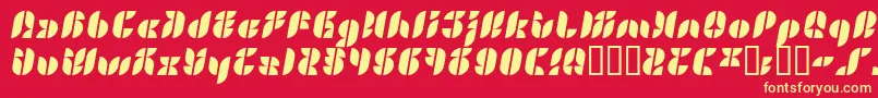 LvdcGold-Schriftart – Gelbe Schriften auf rotem Hintergrund