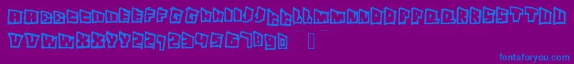 Superslant-fontti – siniset fontit violetilla taustalla