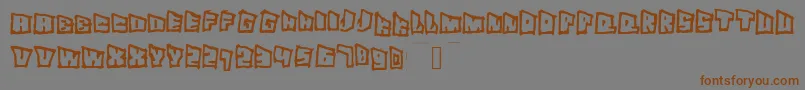 Superslant Font – Brown Fonts on Gray Background