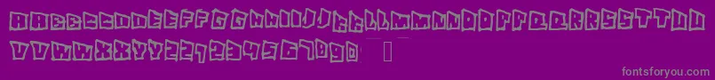 Superslant Font – Gray Fonts on Purple Background