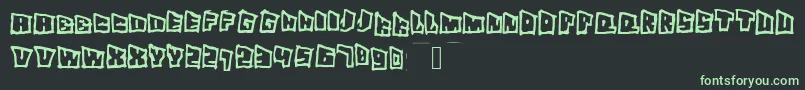 Superslant Font – Green Fonts on Black Background