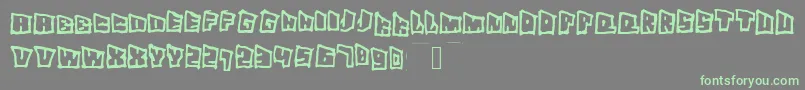Superslant Font – Green Fonts on Gray Background