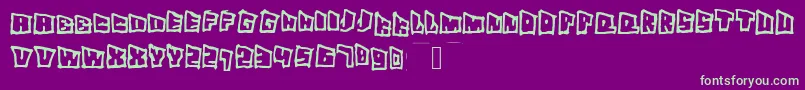 Superslant-fontti – vihreät fontit violetilla taustalla