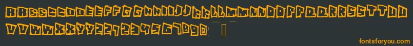 Superslant Font – Orange Fonts on Black Background
