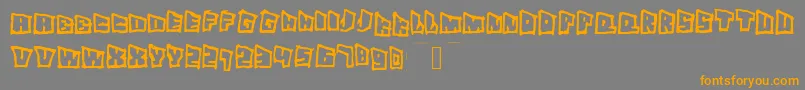 Superslant Font – Orange Fonts on Gray Background