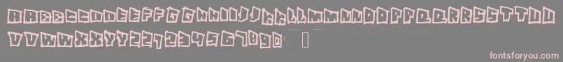 フォントSuperslant – 灰色の背景にピンクのフォント