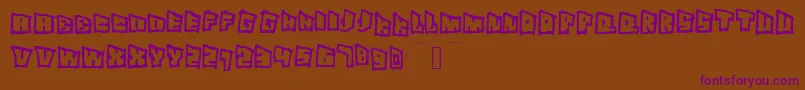 Superslant Font – Purple Fonts on Brown Background