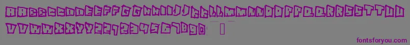 Superslant Font – Purple Fonts on Gray Background