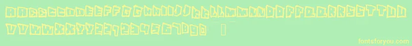 Superslant Font – Yellow Fonts on Green Background