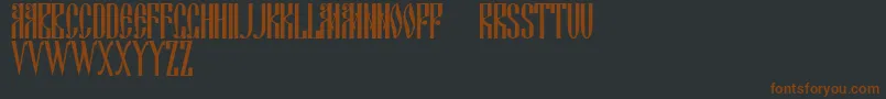 Ds Cyrillic-fontti – ruskeat fontit mustalla taustalla