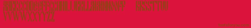 Ds Cyrillic Font – Brown Fonts on Red Background