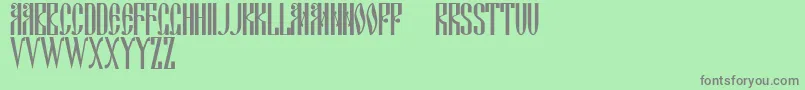 Ds Cyrillic Font – Gray Fonts on Green Background