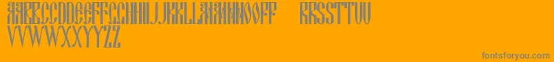 Ds Cyrillic-Schriftart – Graue Schriften auf orangefarbenem Hintergrund