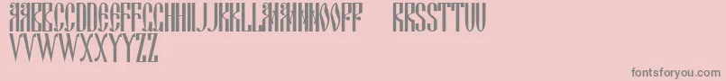 Ds Cyrillic-Schriftart – Graue Schriften auf rosa Hintergrund