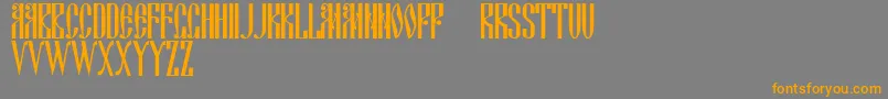 Ds Cyrillic Font – Orange Fonts on Gray Background