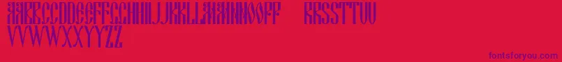 Fonte Ds Cyrillic – fontes roxas em um fundo vermelho