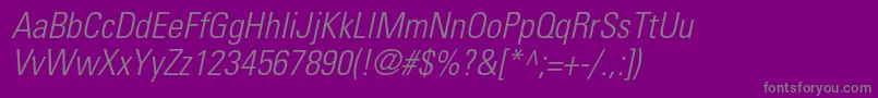UniversltstdLightcnobl Font – Gray Fonts on Purple Background