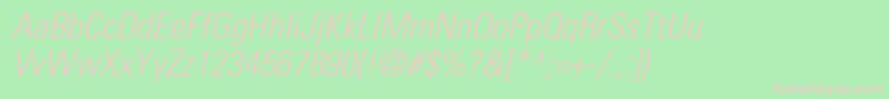 UniversltstdLightcnobl Font – Pink Fonts on Green Background