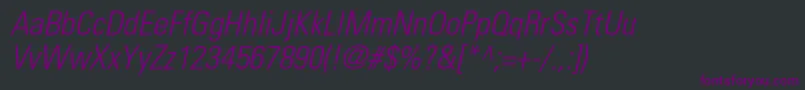 UniversltstdLightcnobl Font – Purple Fonts on Black Background