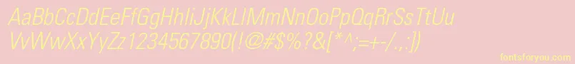Police UniversltstdLightcnobl – polices jaunes sur fond rose