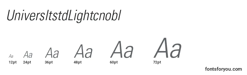 UniversltstdLightcnobl Font Sizes