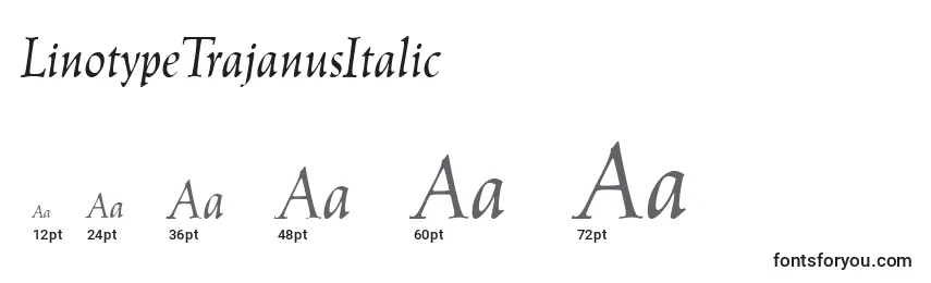 LinotypeTrajanusItalic-fontin koot