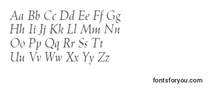LinotypeTrajanusItalic -fontin tarkastelu
