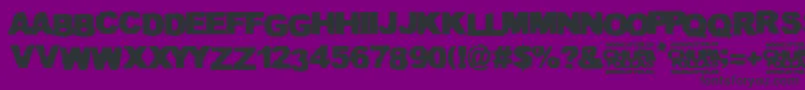 フォントChupapollas – 紫の背景に黒い文字