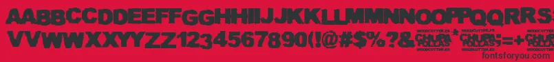Chupapollas Font – Black Fonts on Red Background