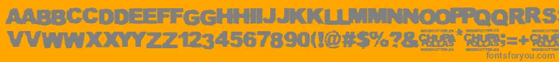 Chupapollas Font – Gray Fonts on Orange Background