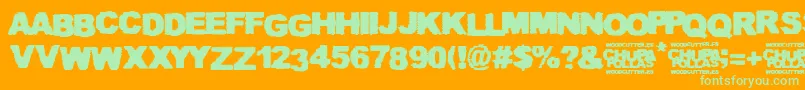 Chupapollas Font – Green Fonts on Orange Background