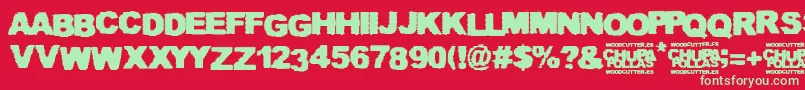 Chupapollas Font – Green Fonts on Red Background