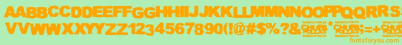 Chupapollas Font – Orange Fonts on Green Background