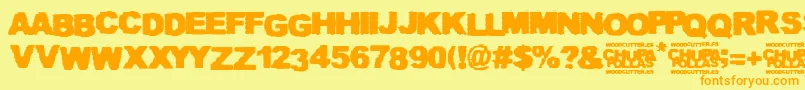 Chupapollas Font – Orange Fonts on Yellow Background
