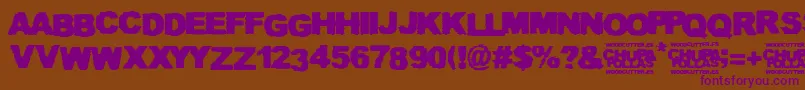 Chupapollas Font – Purple Fonts on Brown Background
