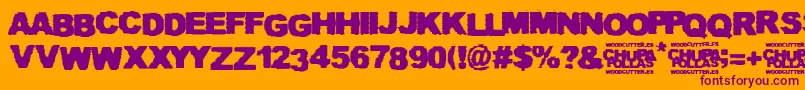 Chupapollas Font – Purple Fonts on Orange Background