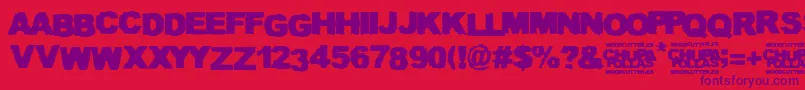 Chupapollas Font – Purple Fonts on Red Background