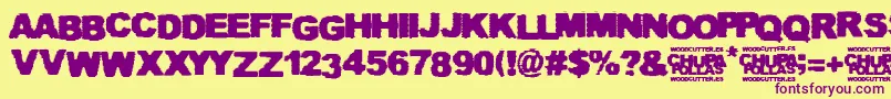 Chupapollas Font – Purple Fonts on Yellow Background