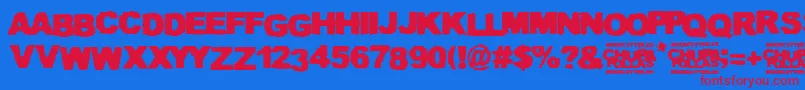 Chupapollas Font – Red Fonts on Blue Background