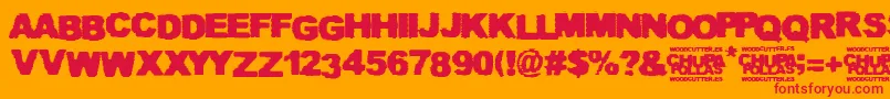 Chupapollas Font – Red Fonts on Orange Background