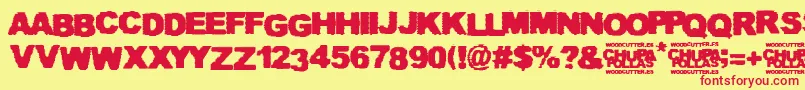 Chupapollas Font – Red Fonts on Yellow Background