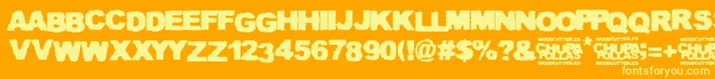 Chupapollas Font – Yellow Fonts on Orange Background