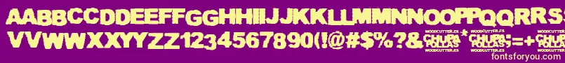 Chupapollas Font – Yellow Fonts on Purple Background