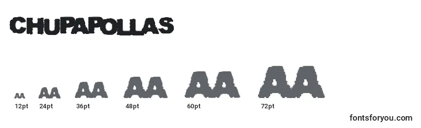 Chupapollas Font Sizes